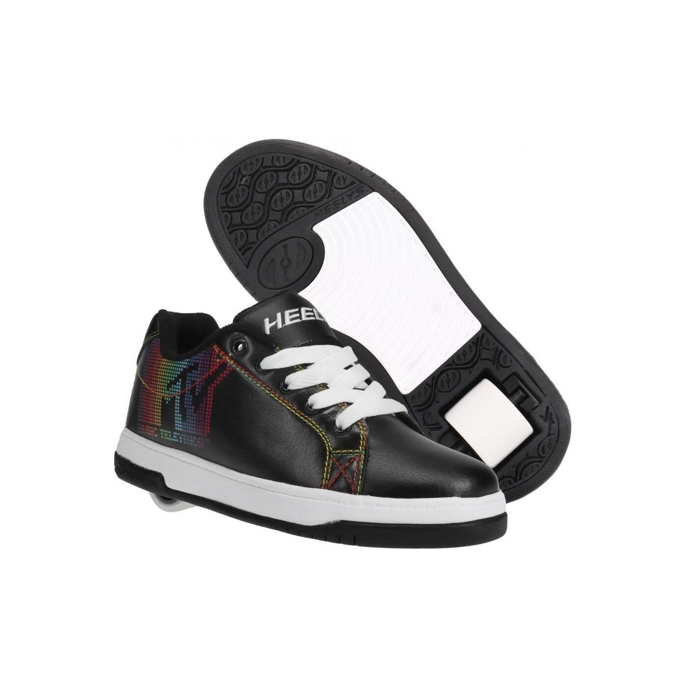 HEELYS Split MTV Black/White/Rainbow Heely Shoe