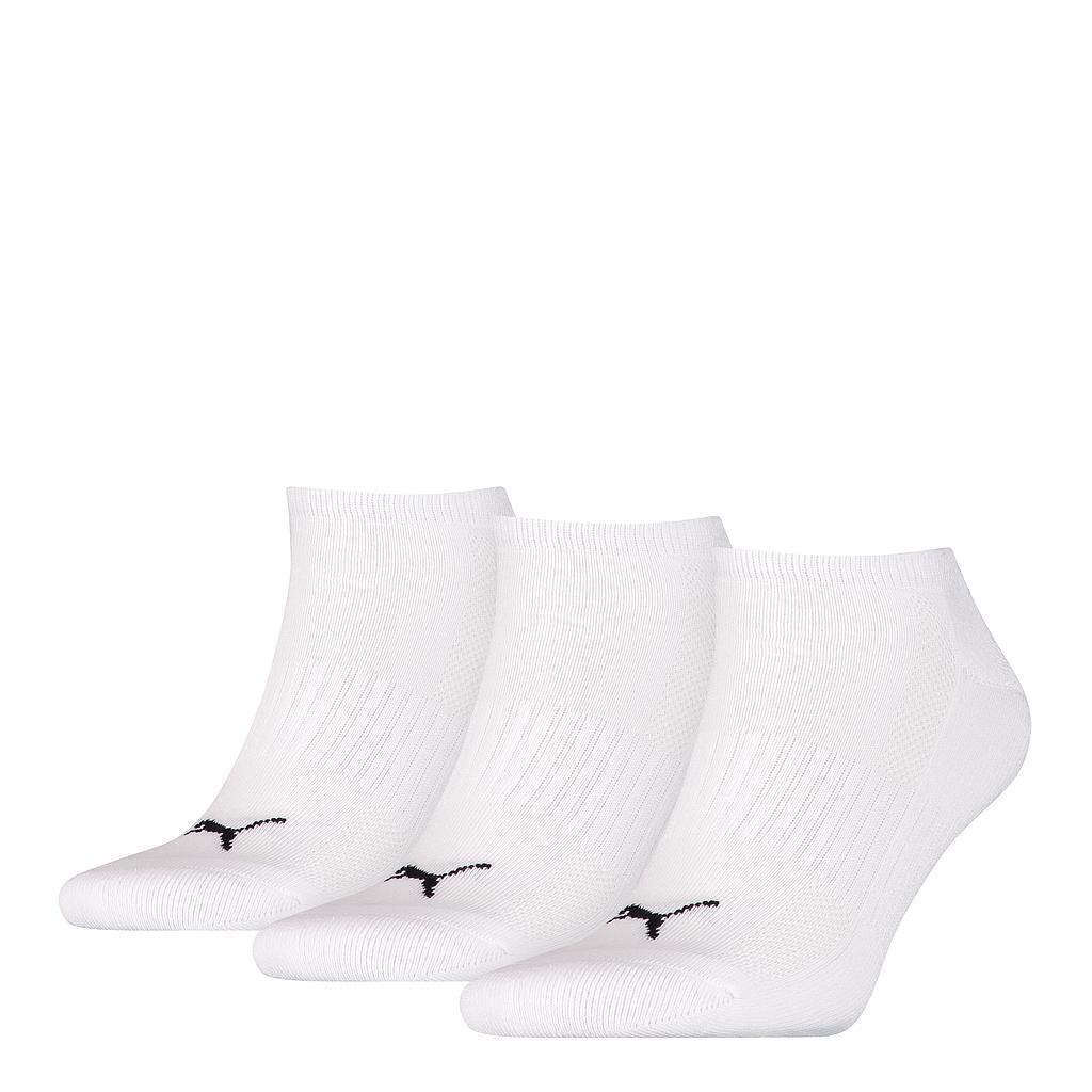 PUMA Unisex Adult Cushioned Trainer Socks (Pack Of 3) (White/Black)