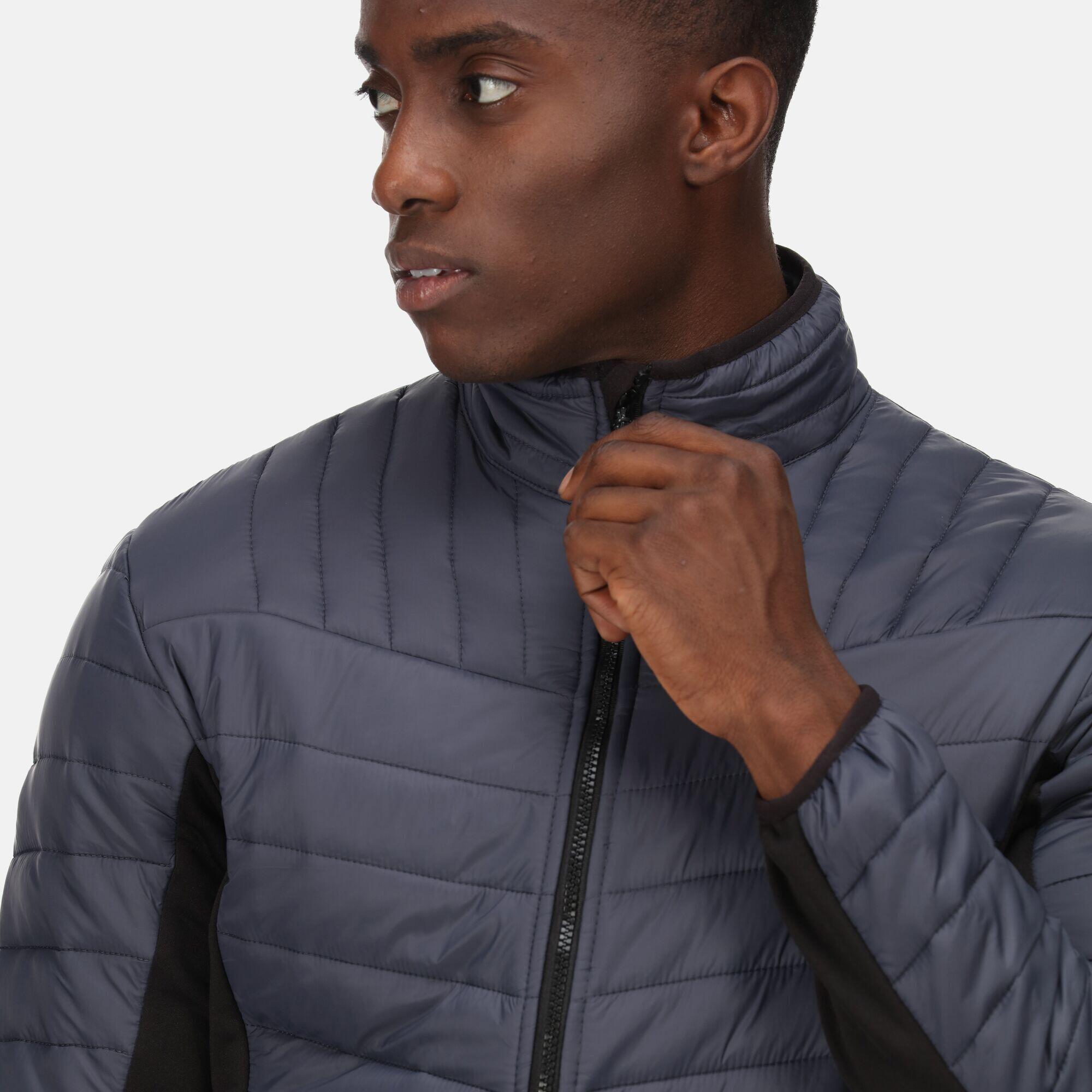 Men's TOURER HYBRID quilted jacket (Seal gray / Black)