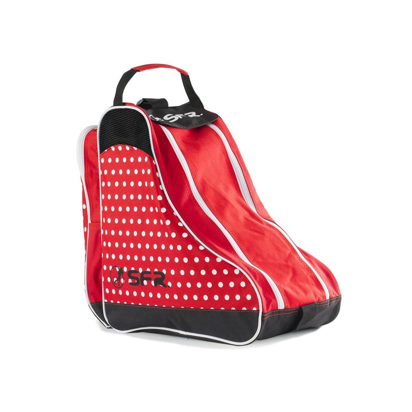 Designer Ice/Roller Skate Carry Bag - Red Polka 1/3