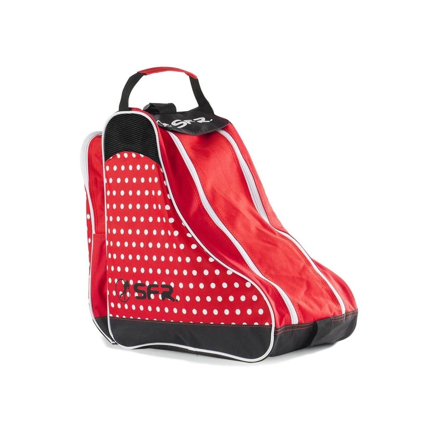 SFR Designer Ice/Roller Skate Carry Bag - Red Polka