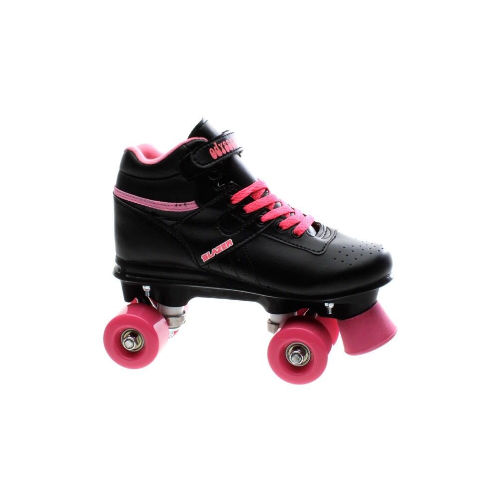 ROOKIE Odyssey Black/Pink Kids Quad Roller Skates