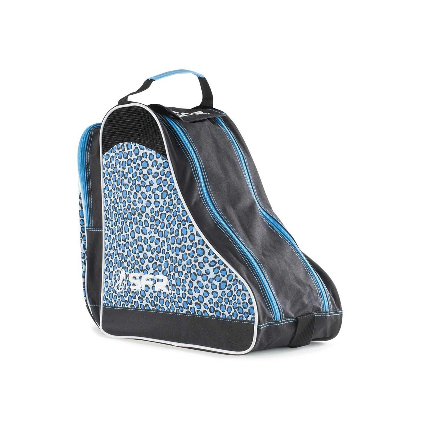 Designer Ice/Roller Skate Carry Bag - Blue Leopard 1/3