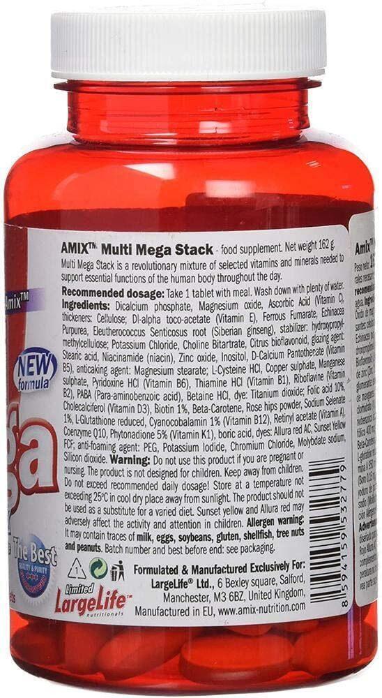 Amix Multi Mega Stack 120 tabletas (Multivitamínico)