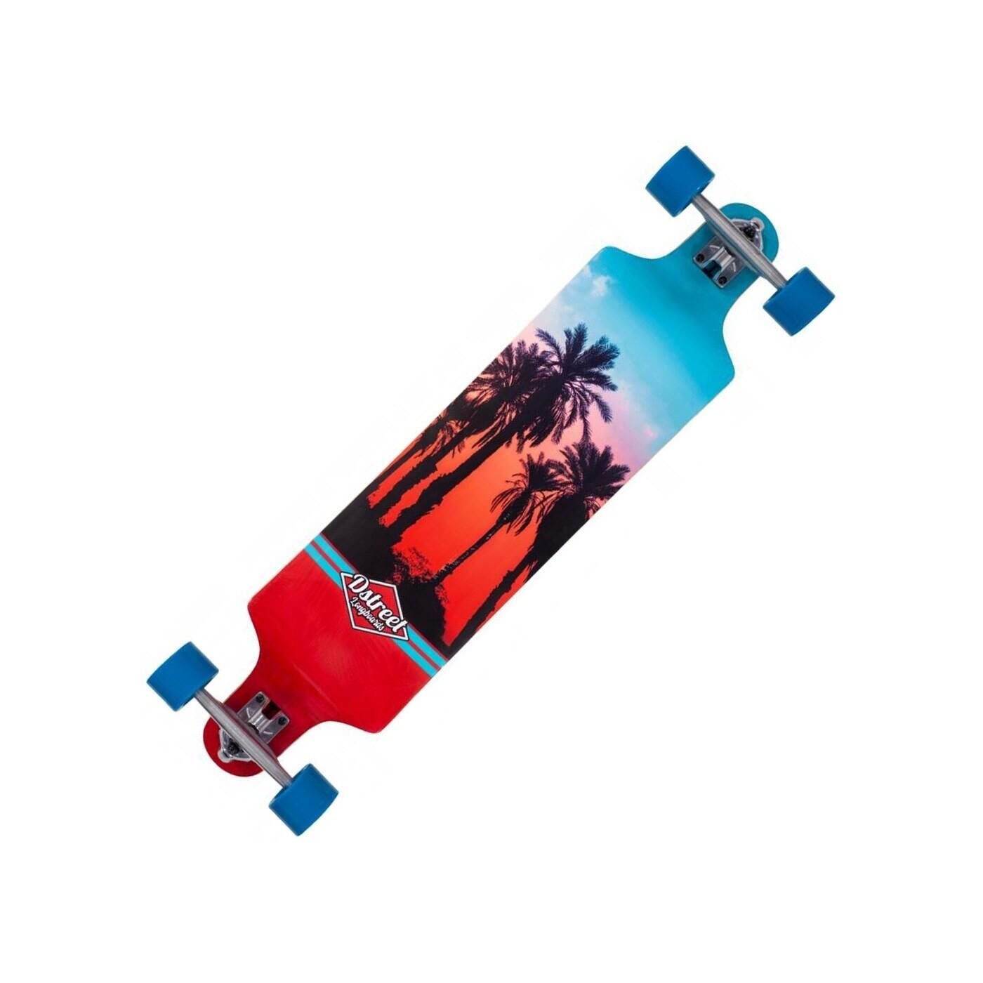 D STREET Hawaiian Complete Drop Down Longboard