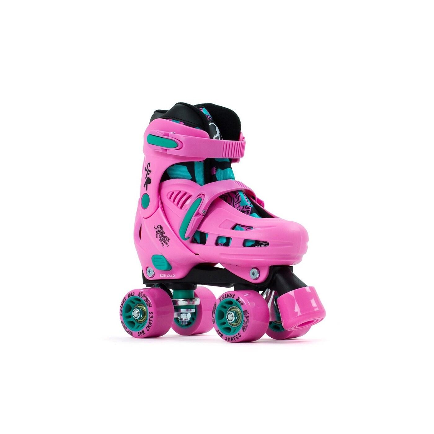 SFR Storm IV Pink/Green Quad Roller Skates