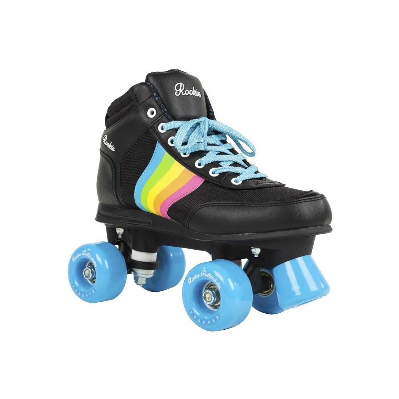 ROOKIE Forever Rainbow Quad Roller Skates - Black/Multi