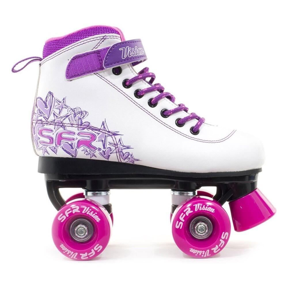 Photos - Roller Skates Vision Ii White/pink Kids Quad 