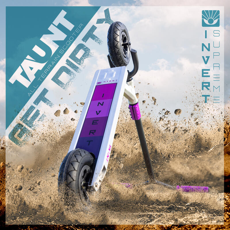 Taunt Dirt Scooter - roh/rosa/violett
