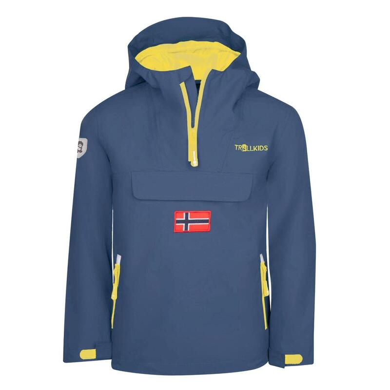 Kinder Anorak Bergen Marineblau/Dunkelgelb