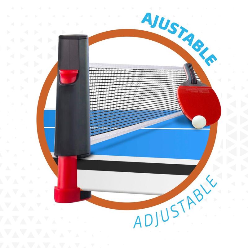 Conjunto de Ping-Pong com 2 raquetes, rede e bolas Aktive