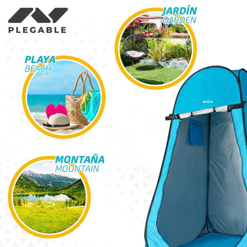 Aktive - Tente de camping pour se changer et se doucher avec plancher
