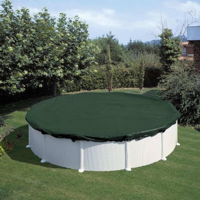 Cobertura de piscina redonda p/ inverno 300 cm PVC verde
