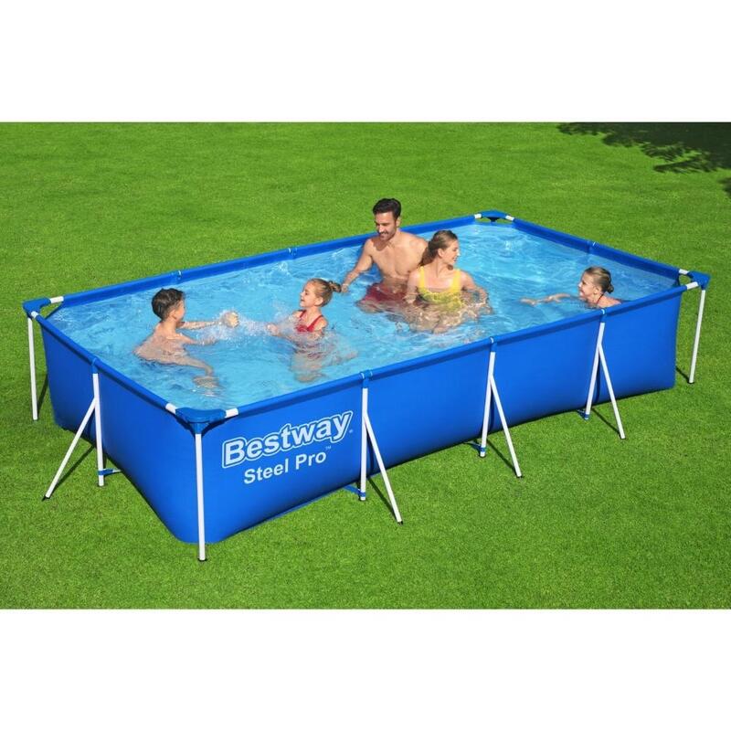 Piscina desmontable adulto Steel Pro con filtro - 400x211x81 cm - azul