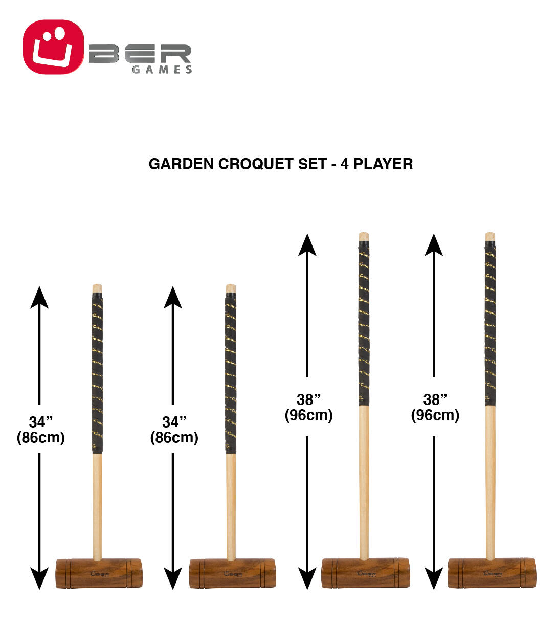 Garden Croquet Set 4 Player, with Nylon Bag 4/5