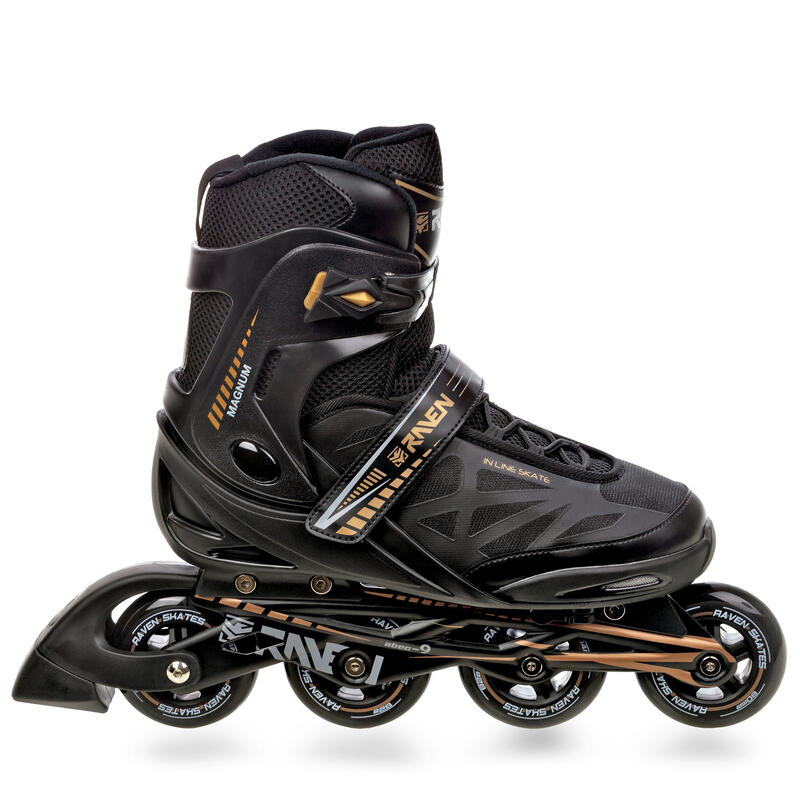 Patins em Linha ajustável Raven Magnum Preto/Dourado