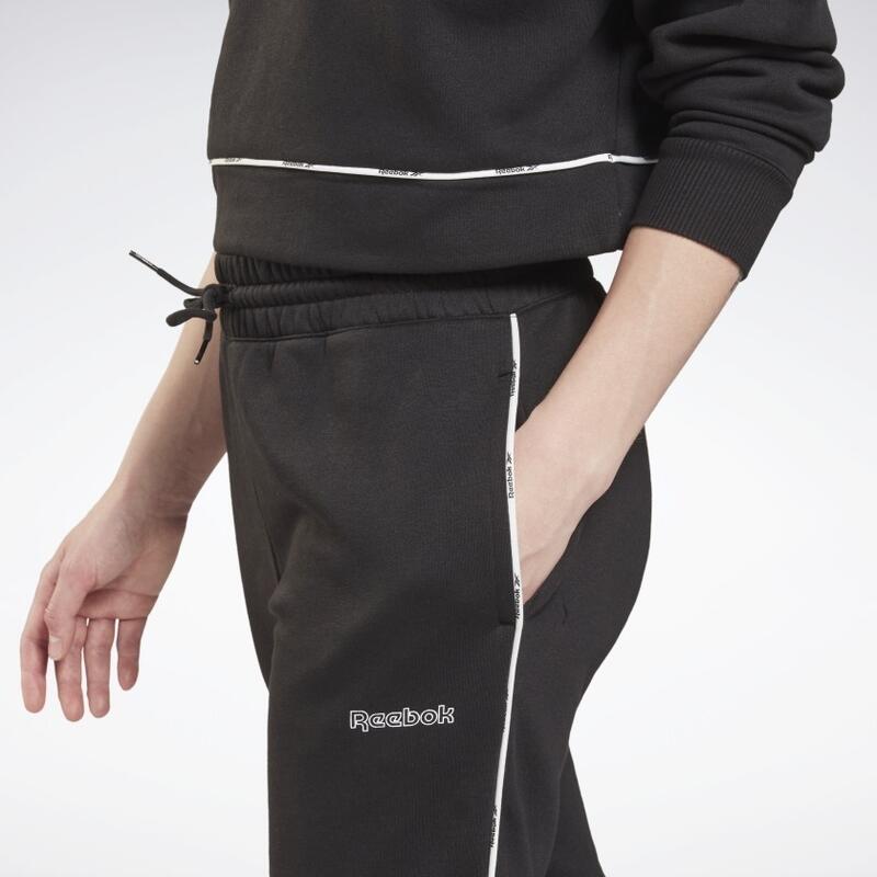 Pantaloni femei Reebok Piping, Negru