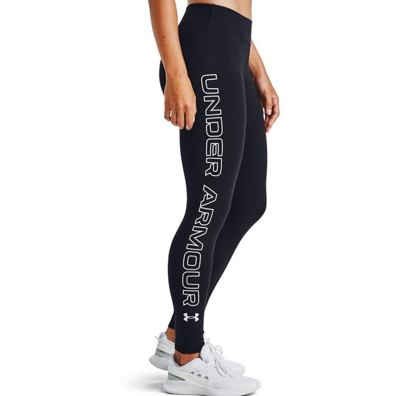 Legging Mallas Under Armour Favourite Wordmark Leggings, Negro, Mujer