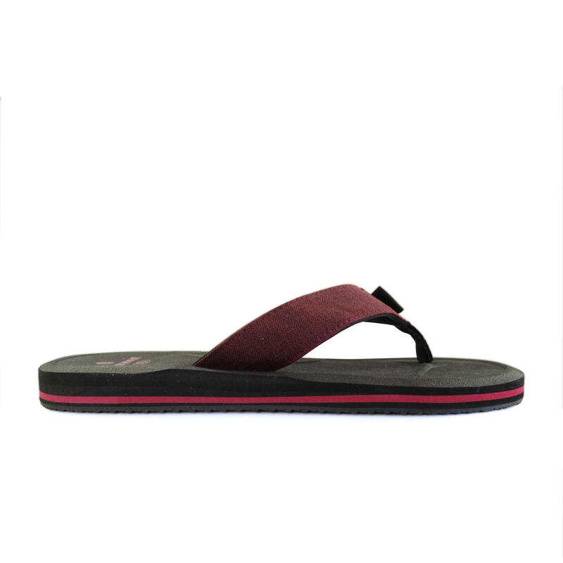 Herren-Strand-Flip-Flops BRASILERAS in schwarz mit Gummisohle