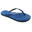 Blauwe strandslippers voor dames met rubberen zolen