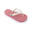 Rosa-weiße Strand-Flip-Flops für Kinder mit Gummisohle