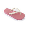 Roze en witte teenslippers voor kinderen met rubberen zolen
