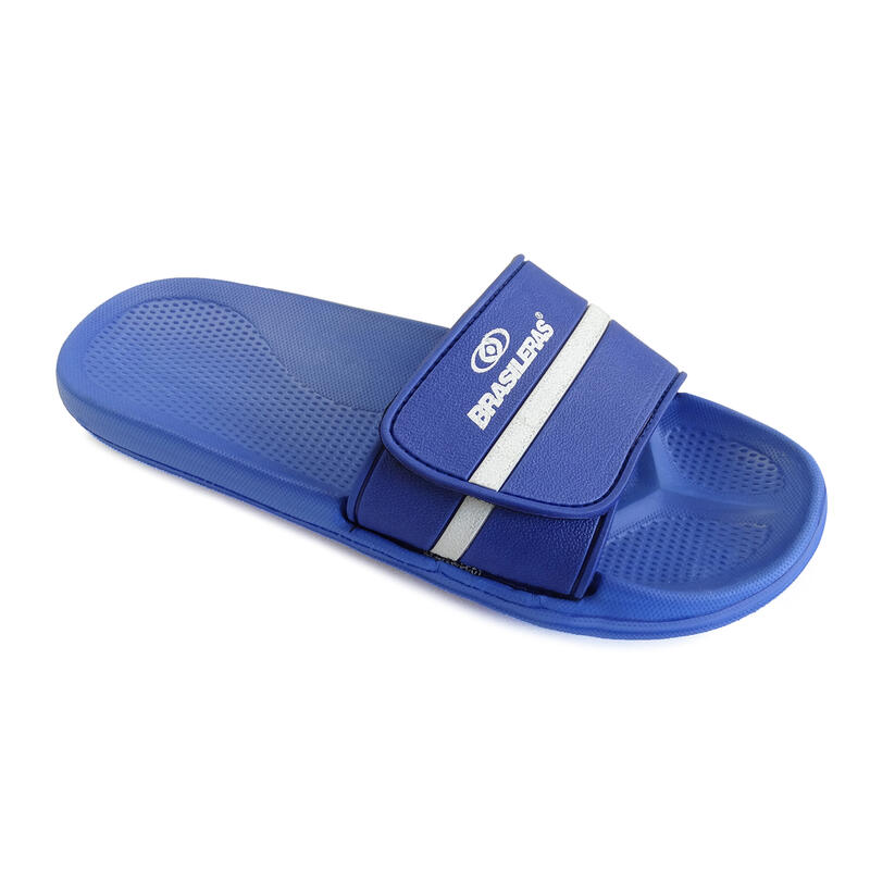 Unisex-Strand-Flip-Flops in Königsblau mit Gummisohle