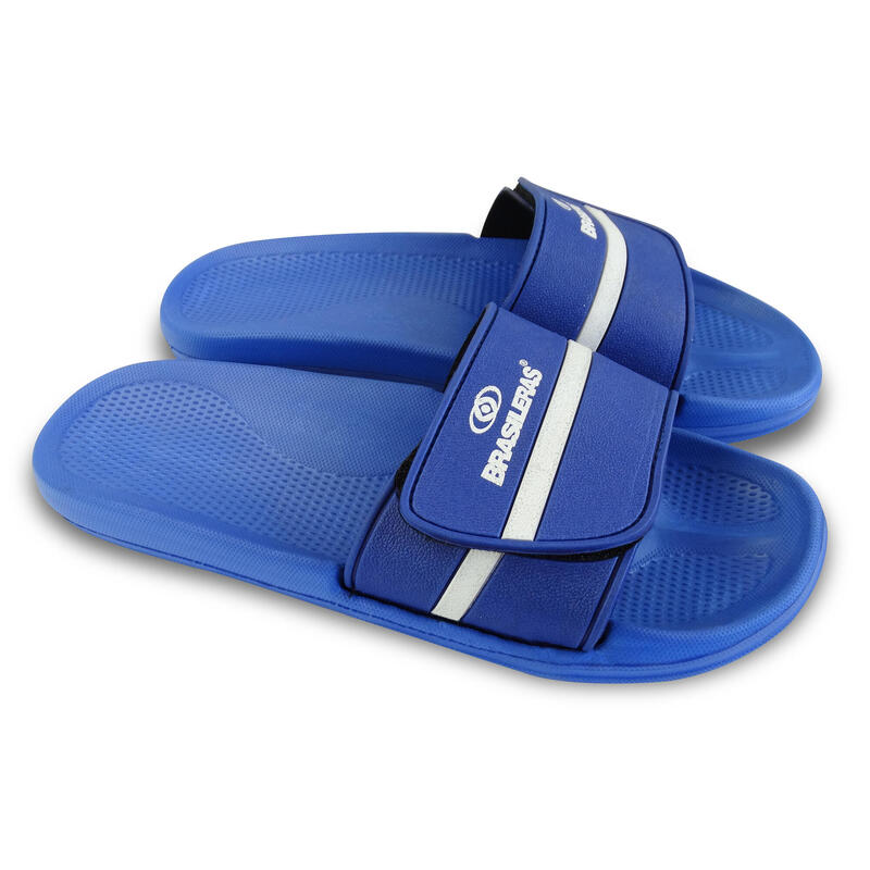 Infradito da spiaggia unisex in blu reale con suola in gomma