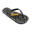 Schwarze Brasileras Unisex-Strand-Flip-Flops mit Gummisohle