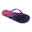 BRASILERAS Damen Strand Flip Flops in lila Farbe mit Gummisohle