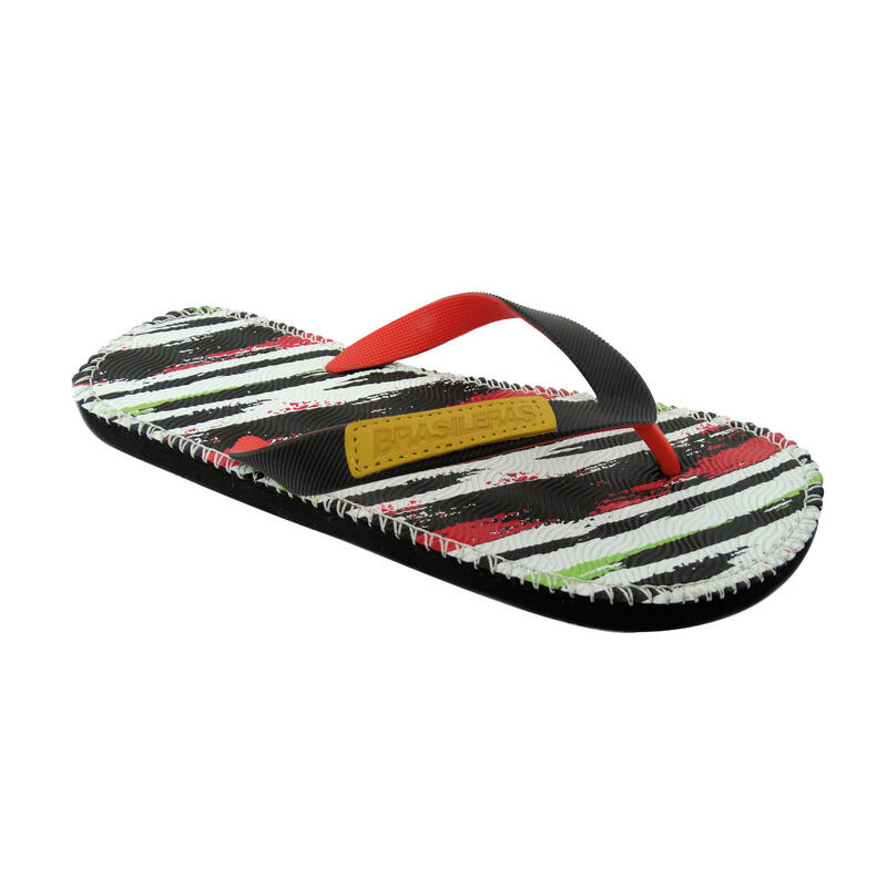 Brasileras unisex teenslippers in rood met rubberen zolen