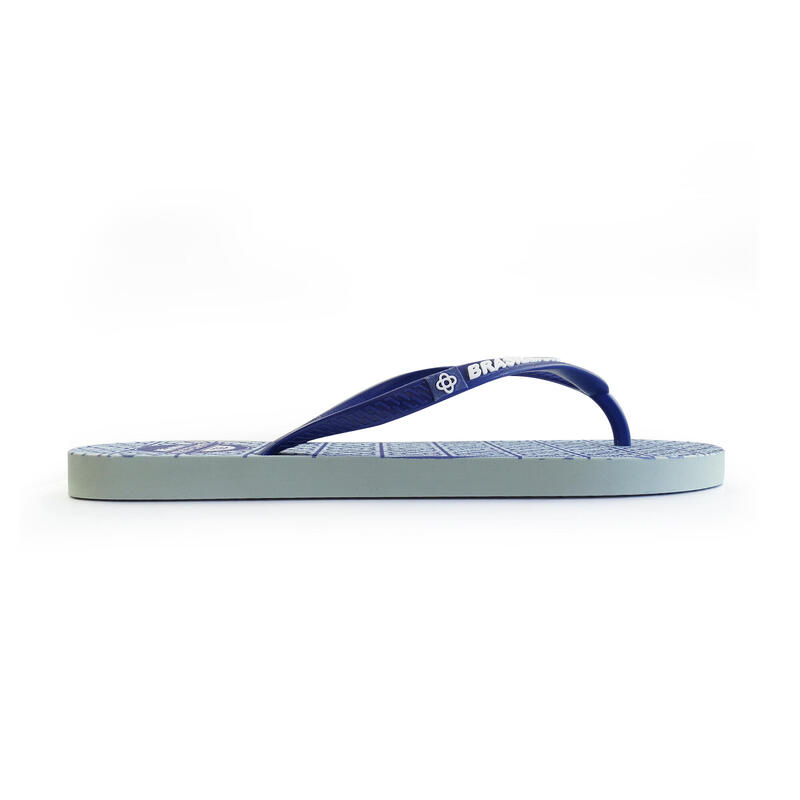 BRASILERAS Damen Flip Flops für den Strand in blau mit Gummisohle