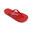 Brasileras teenslippers voor dames in rood met rubberen zolen
