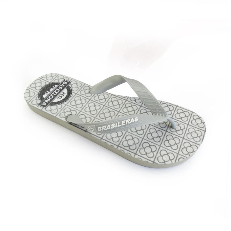 Chanclas Playa Hombre Brasileras Dedo Gris suela goma Antideslizante