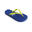 Kinder-Strand-Flip-Flops BRASILERAS in blau und gelb mit Gummisohle