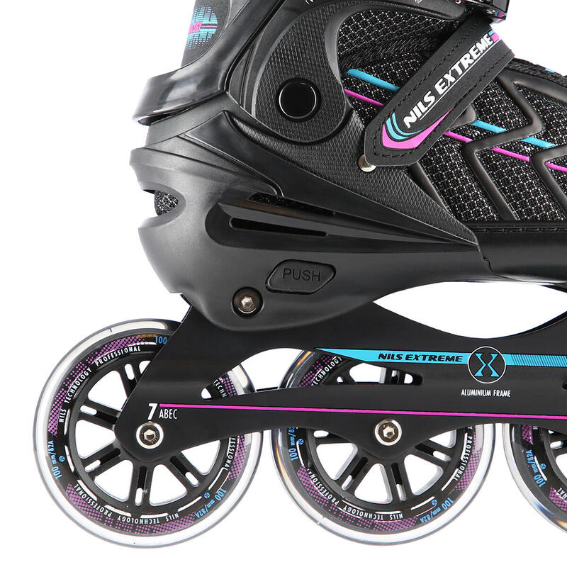 Roller patinaje en línea mujer Patines Nils Extreme Na1128, negro