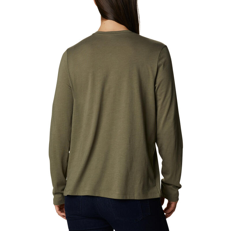 Bluza femei Columbia Lodge Relaxed Ls, Verde