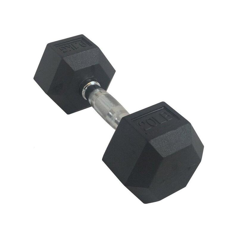 Rubber Hexagon Dumbbell - per stuk 50 kg