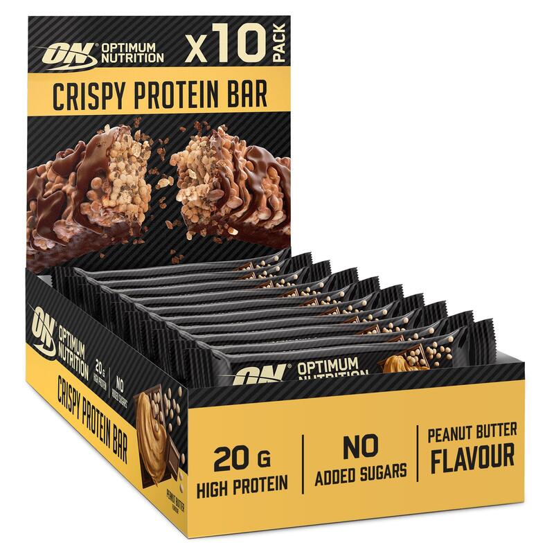 Protein Crisp Bar - Poteine repen - Pindakaas - 10 Eiwitrepen (650 gram)