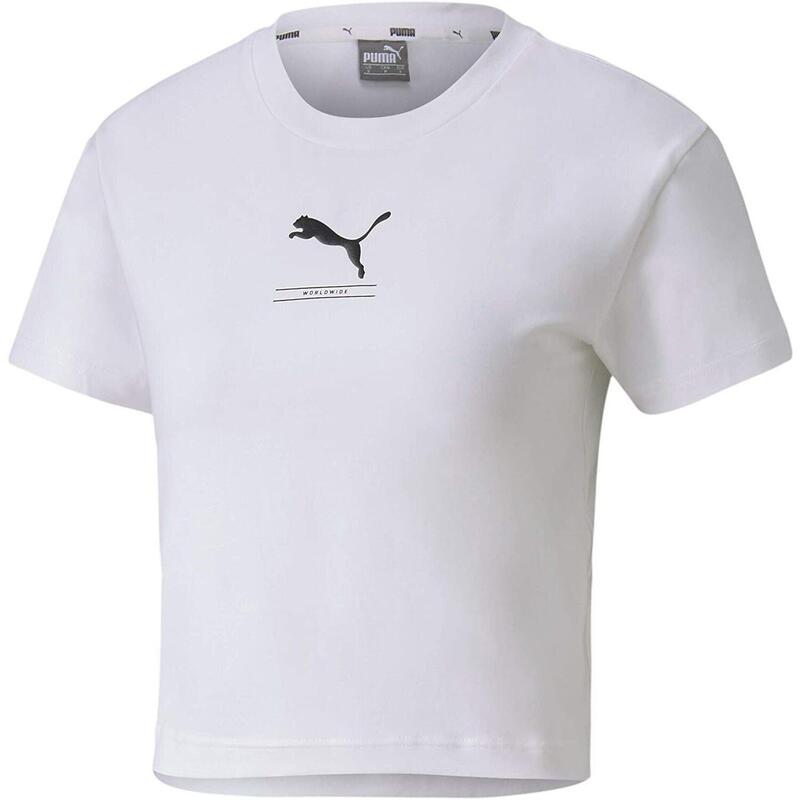 T-Shirt Puma Nu-Tility Fitted, Branco, Mulheres
