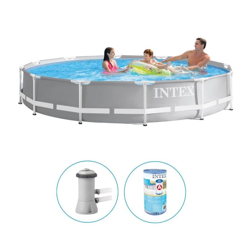 Intex - Prism Frame - Piscine - 366x76 cm - Ronde - Piscine intérieure