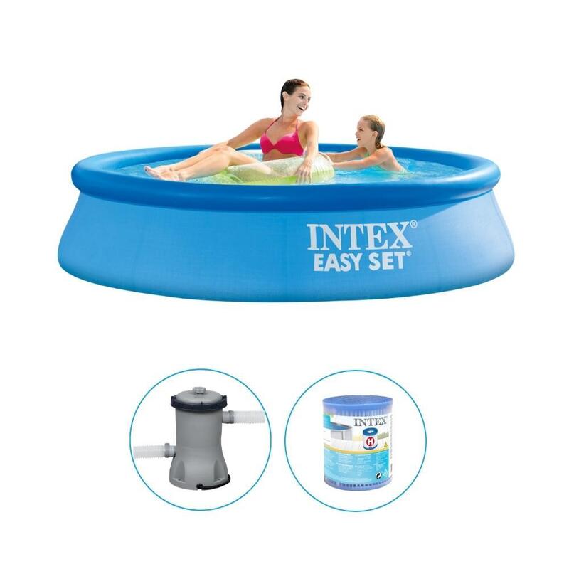 INTEX Zwembad - - Easy Set - Zwembad met filterpomp - 244x61 cm | Decathlon