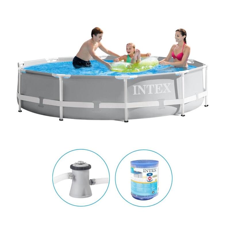 Ø 305 x 76 cm Intex Prism Frame Pool Set rund