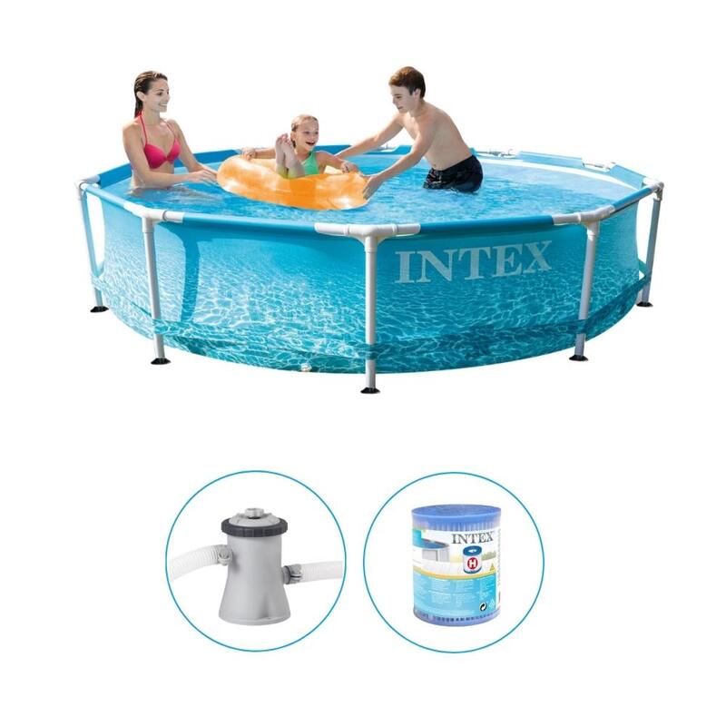 Beachside Intex Metal Frame piscine 305 x 76 cm - avec pompe de filtration