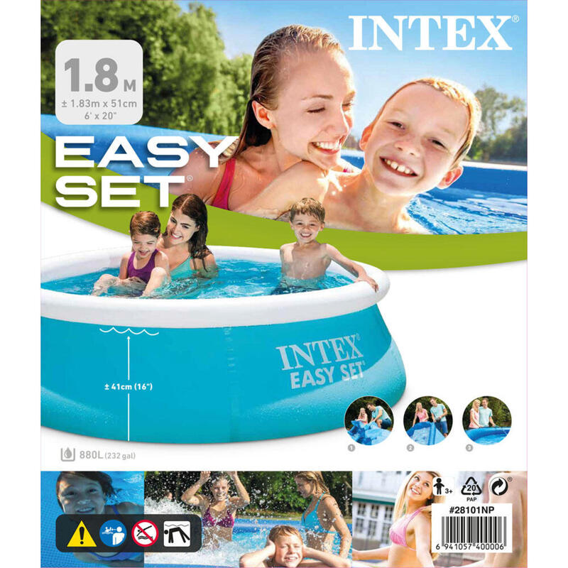 Intex Zwembad - Easy Set - 183 cm - Inclusief WAYS Onderhoudspakket