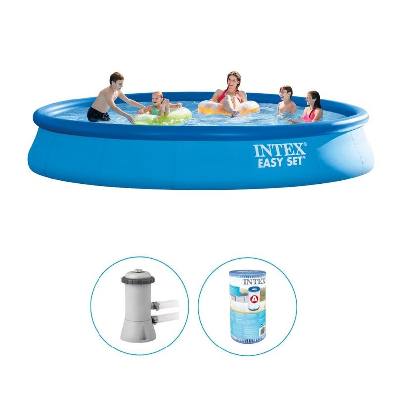 Intex - Easy Set - Piscine avec pompe de filtration - 457x84 cm