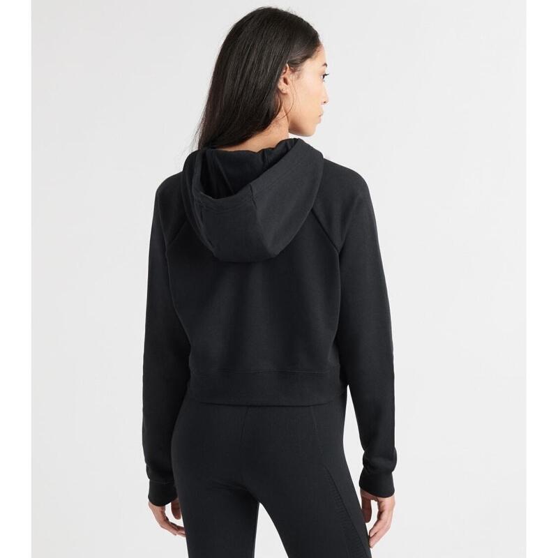 Capucha Nike Sportswear Essential Cropped, Negro, Mujer