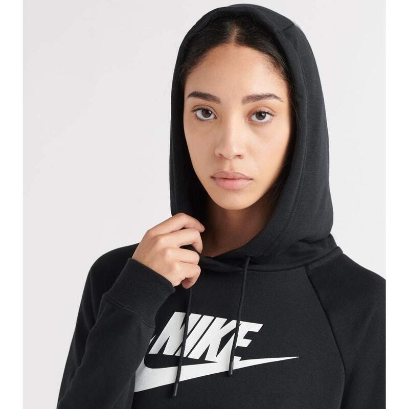 Sudadera Nike Sportswear Essential Cropped, Negro, Mujer