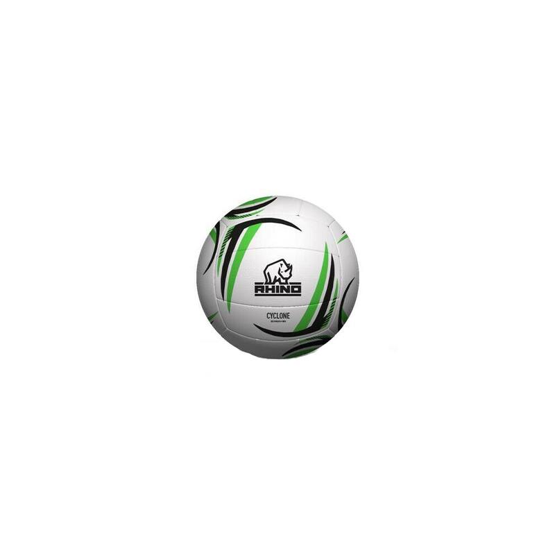 Ballon de netball CYCLONE (Blanc / Vert / Noir)