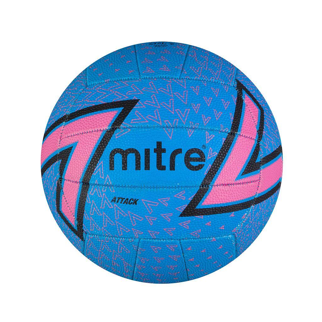 MITRE Attack 18 Panel Netball (Blue/Pink/Black)